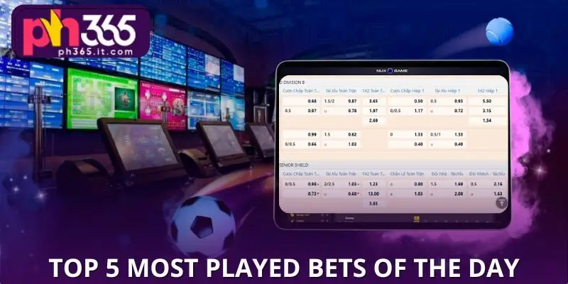 Top 5 Most Played Bets of the Day